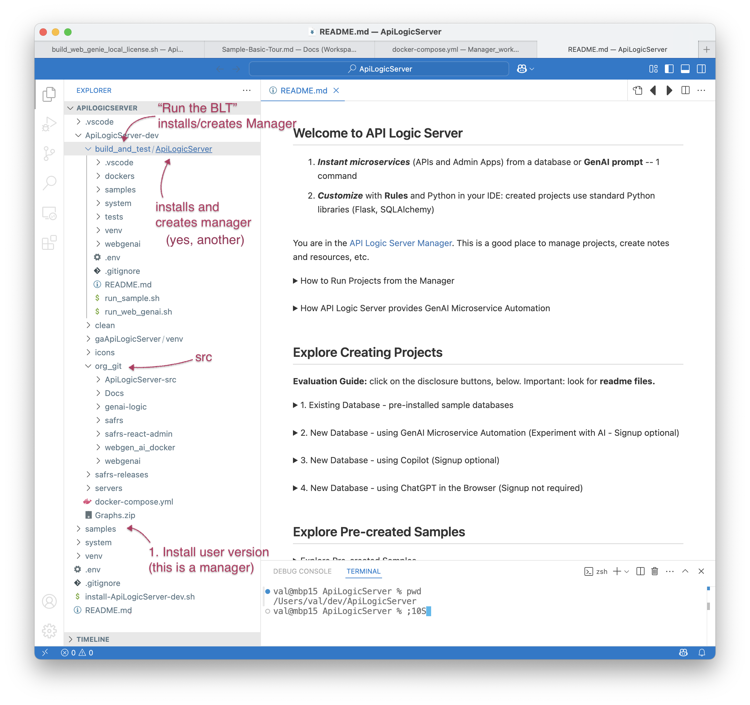 dev env
